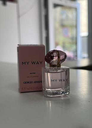 Жіноча парфумована вода giorgio armani my way nectar (об'ємом 7 мл, що є фірмовою мініатюрою)