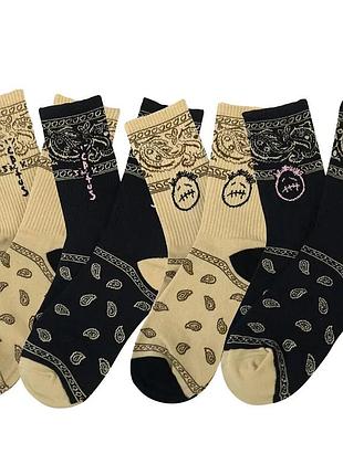1 пара високі жіночі шкарпетки з прінтом