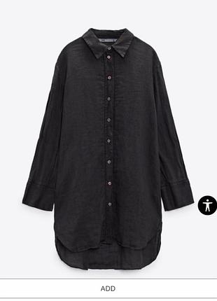 Жіноча чорна літня сорочка zara
