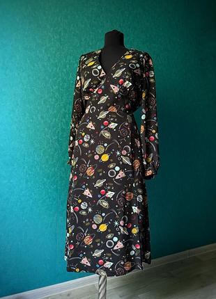 Сукня жіночі міді космос joanie sandra cosmic space print midi dress