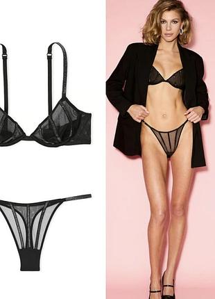 Комплект белья со стразами victoria's secret 34c/s