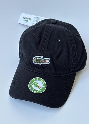 Кепка унісекс чоловіча жіноча lacoste чорна one size бавовна регульована акція знижка розпродаж