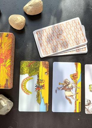 Карты Таро rws panorama tarot (таро райдера-вейта панорама) - колода-талисман с непрерывным панорамным сюжетом
(78 карт, 10.5х6.2 см)