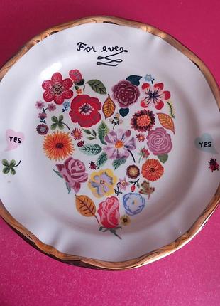 Декоративна тарілка від anthropologie