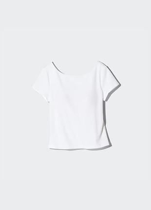 Якісний бавовняний топ в рубрик футболка uniqlo women's airism cotton low back bra t-shirt