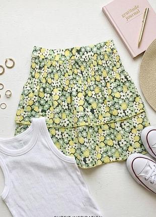 🌸 літня спідниця з воланами у квітковий принт від vero moda