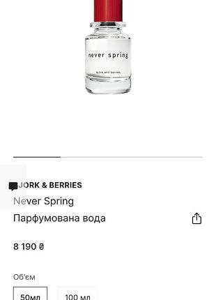 Распил парфюм ниша never spring bjork &amp; berries. 6
