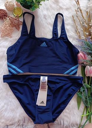 Спортивний бікіні-комплект adidas 3-stripes bikini💙🖤