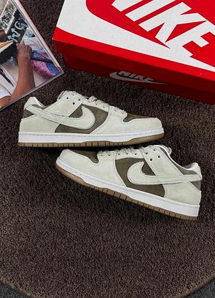 Стильные кроссовки nike dunk low ‘beige&amp;brown'