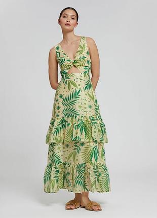 Нова розкішна міді сукня & other stories tiered twist-front midi dress