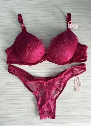 Комплект білизни victoria’s secret 34b/трусики s, 36b/трусики m. very sexy. вікторія сікрет