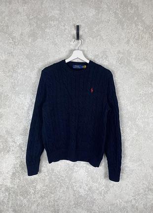 Чоловічий вʼязаний светр polo ralph lauren в гарному стані, оригінал m