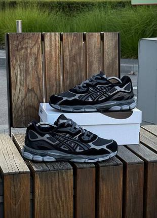Новинка❗️ чоловічі кросівки asics gel nyc, чорно сірі