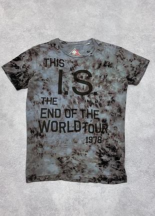 Оригінальна футболка diesel tie dye acid wash this is the end of the world tour 1978