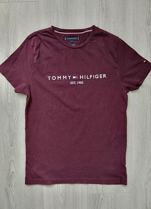 Футболка tommy hilfiger женская квет бордовый, размер. s