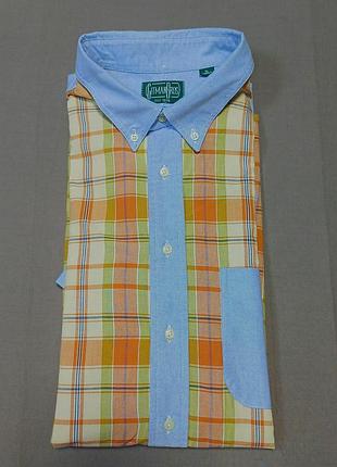 Воротник 45 см gitman bros. oxford тенниска рубашка с коротким рукавом gitman vintage size xl made in Ausa