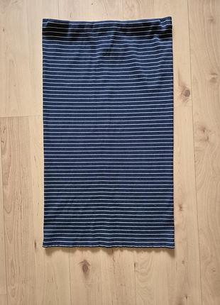 Polo ralph lauren трикотажна міді спідниця в смужку l