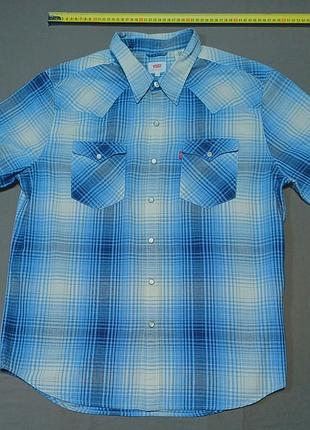 Воротник 46 см levis size l 175/96а pc9-65817-0096 cw-3417 5151
 картата сорочка на заклепках
пуговицы брендированные