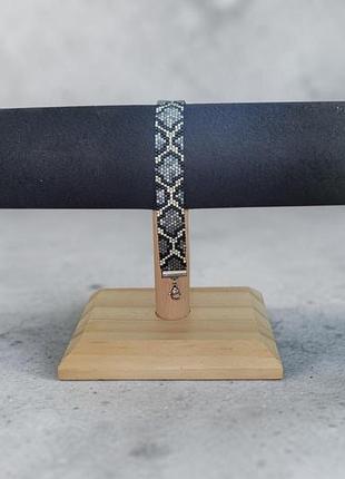 Авторский браслет из японского бисера miyuki delica "silver link" 🤍🩶