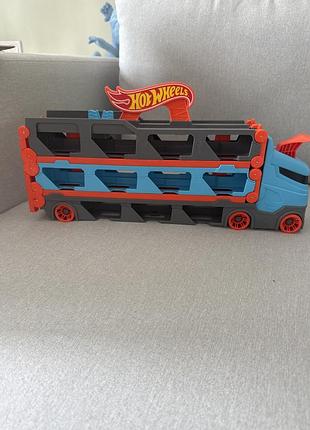 Трек детский hot wheels грузовик- транспортер