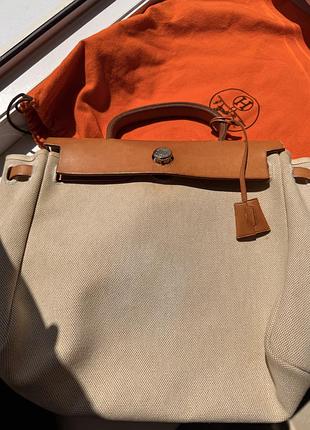 Оригінальна сумка hermès herbag canvas & leather 2003