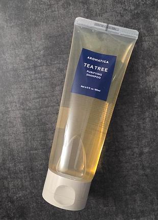 Очищающий шампунь aromatica tea tree purifying shampoo с чайным деревом, 180 мл