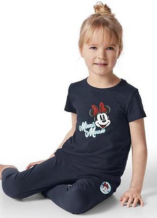 Піжама для дівчинки disney мінні маус футболка та штани bs001316, розмір 122-128