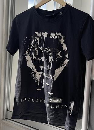 Оригінальна футболка philipp plein homme (розмір m, made in italy) зі стразами
