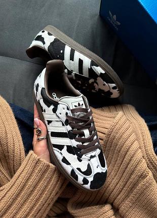 Кросівки adidas samba og cow print dark brown white
