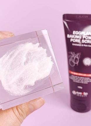 Скраб для особи eyenlip eggplant baking powder pore scrub3 фото