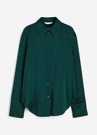 Сорочка жіноча h&m смарагдова жіноча сорочка л