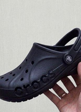 Мужские шлепаные сабо crocs baya classic черный цвет