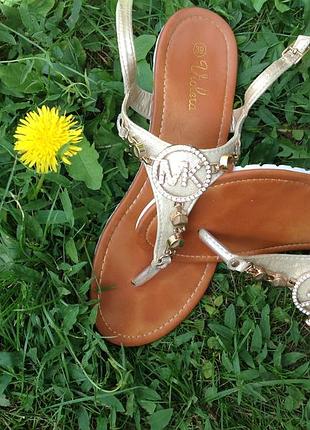 Босоніжки жіночі розсип glames gold violeta 39 size mk