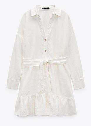 Льняна сукня сорочка zara