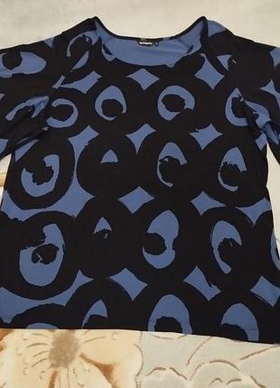 Marimekko винтаж трикотажный топ блуза принт