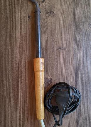 Советский мощный паяльник эпсн с деревянной ручкой