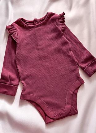 Боді на дівчинку з довгим рукавом m&s