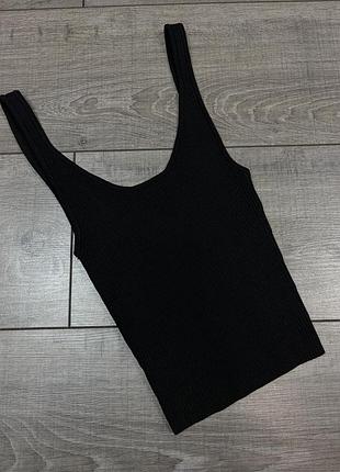 Топ майка в рубчик zara