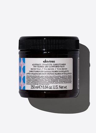 Відтінковий кондиціонер davines alchemic creative conditioner marine blue