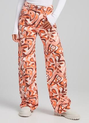 Джинси wide leg від bershka