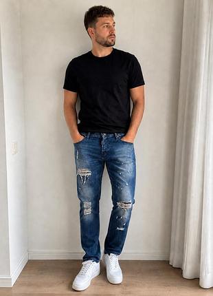 Чоловічі джинси dsquared2 cool guy рвані, розмір 34, сині