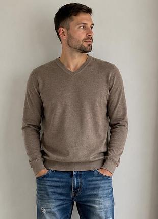 Джемпер johnnie b v-neck чоловічий светр, бежевий, m