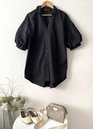Стильне котонове плаття-сорочка zara