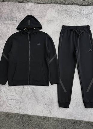 Преміум adidas спортивний костюм   ▪️ тканина преміум трикотаж: 74% бавовна, 23% спандекс, 3% поліестер ▪️ колір чорний