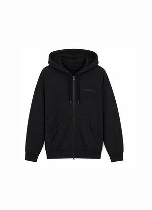Худі adidas originals чорне на блискавці з капюшоном | xl | оверсайз логотип | оригінал
