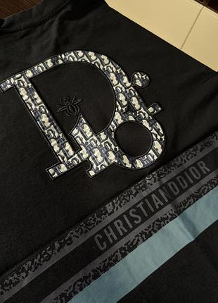 Футболка christian dior чоловіча, розмір m, чорна