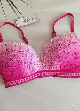 32dd/70e новый бюстгальтер без косточек с формованной чашкой на тоненьком паралоне m&amp;s