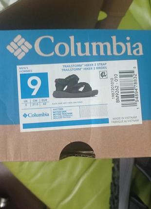 Сандалії чоловічі columbia trailstorm hiker 2 strap чорні 42 розмір