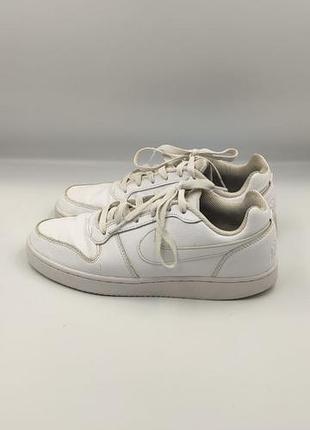 Оригинальные женские/подростковые кожаные кроссовки nike ebernon low triple white размер 39