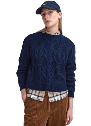 Barbour жіночий  вовняний светр з  візерунком коси
